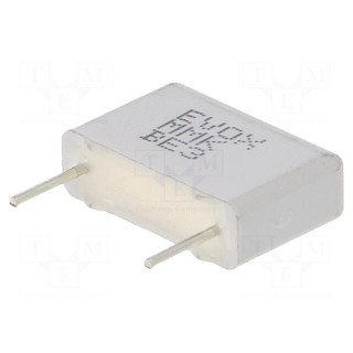 Capacitor: polyester | 100nF | 63VAC | 100VDC | 10mm | ±10% | 4x9x13mm