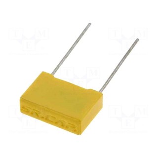 Capacitor: polyester | 10nF | 630VDC | 10mm | ±10% | 13x4x9mm | THT
