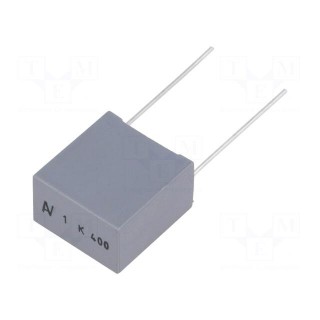 Capacitor: polyester | 1uF | 200VAC | 400VDC | Pitch: 15mm | ±10%