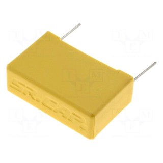 Capacitor: polyester | 1uF | 400VDC | Pitch: 15mm | ±10% | 18x10x15mm