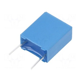 Capacitor: polyester | 1uF | 63VAC | 100VDC | 7.5mm | ±10% | 10.3x12x6mm