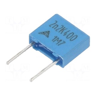 Capacitor: polyester | 2.2nF | 200VAC | 400VDC | 5mm | ±10% | -55÷125°C