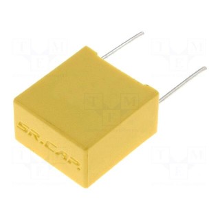 Capacitor: polyester | 2.2uF | 100VDC | 15mm | ±10% | 18x10.8x19mm | THT