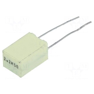 Capacitor: polyester | 2.2uF | 30VAC | 50VDC | 5mm | ±10% | 7.2x6x11mm