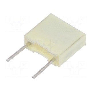 Capacitor: polyester | 3.3nF | 63VAC | 100VDC | Pitch: 5mm | ±5%