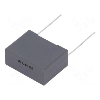 Capacitor: polyester | 3.3uF | 160VAC | 250VDC | 22.5mm | ±10% | THT | R60