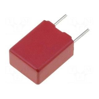 Capacitor: polyester | 470nF | 100VDC | Pitch: 5mm | ±10% | Mounting: THT
