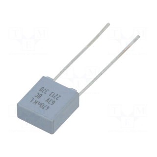 Capacitor: polyester | 470nF | 40VAC | 63VDC | 5mm | ±10% | 3.5x8x7.2mm