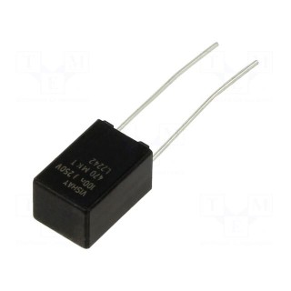 Capacitor: polyester | 100nF | 160VAC | 250VDC | 5mm | ±5% | THT