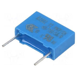 Capacitor: polypropylene | Capacitor: Y2 | 1nF | 13x9x4mm | THT | ±20%