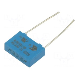 Capacitor: polypropylene | Y2 | 2.2nF | 13x9x4mm | THT | ±20% | 10mm