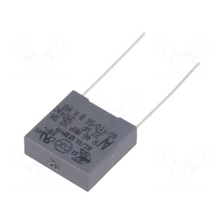 Capacitor: polypropylene | X2 | 220nF | 15mm | ±10% | 18x6x17.5mm