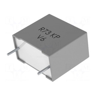 Capacitor: polypropylene | R73 | 22nF | 18x7.5x13.5mm | THT | ±5% | 15mm