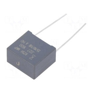 Capacitor: polypropylene | R75 | 27nF | 18x10x16mm | THT | ±5% | 15mm