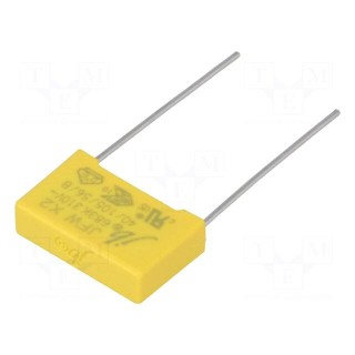 Capacitor: polypropylene | suppression capacitor,X2 | 68nF | THT