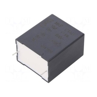 Capacitor: polypropylene | DC-Link | 10uF | ESR: 5.9mΩ | THT | ±5% | 13.9A