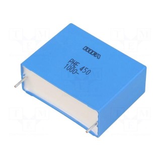 Capacitor: polypropylene | 1uF | 37.5mm | ±5% | 41x16.5x32mm | 800V/μs