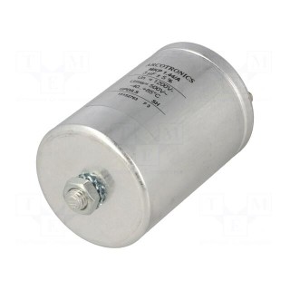 Capacitor: polypropylene | 3uF | Leads: M6 screws | ESR: 2mΩ | M8 screw