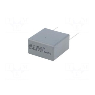 Capacitor: polypropylene | X1 | 1uF | 440VAC | ±20% | THT | Pitch: 27.5mm