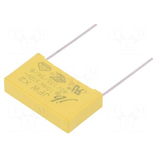 Capacitor: polypropylene | X2,suppression capacitor | 150nF | 22mm