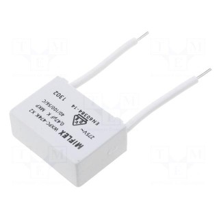 Capacitor: polypropylene | X2 | 470nF | 22.5mm | ±10% | Leads: 2 leads