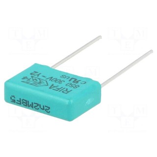Capacitor: polypropylene | Y2 | 22nF | 7.5x14.5x18mm | THT | ±20% | 15mm