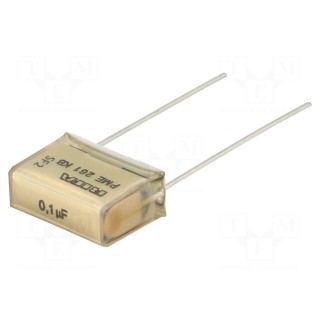 Capacitor: paper | 100nF | 220VAC | Pitch: 15.2mm | ±10% | THT | PME261