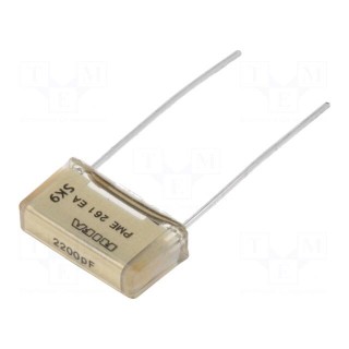 Capacitor: paper | 2.2nF | 300VAC | 10.2mm | ±10% | THT | Series: PME261