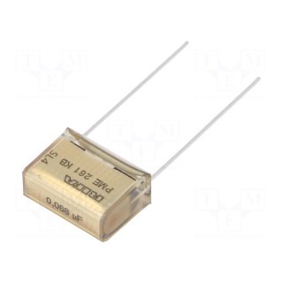 Capacitor: paper | 68nF | 220VAC | 15.2mm | ±10% | THT | PME261 | 400VDC