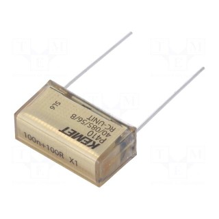 Capacitor: paper | X1 | 100nF | 300VAC | 25.4mm | ±20% | THT | Series: P410