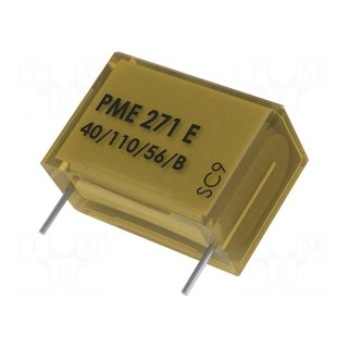 Capacitor: paper | X1 | 10nF | 300VAC | Pitch: 15.2mm | ±20% | THT | PME271E