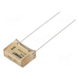 Capacitor: paper | X1 | 4.7nF | 480VAC | 10.2mm | ±20% | THT | Series: P278