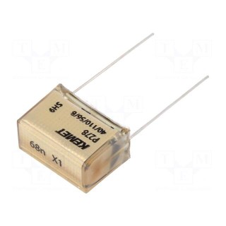 Capacitor: paper | X1 | 68nF | 480VAC | 20.3mm | ±20% | THT | Series: P278