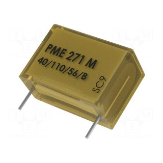 Capacitor: paper | X2 | 33nF | 275VAC | Pitch: 15.2mm | ±20% | THT | PME271M