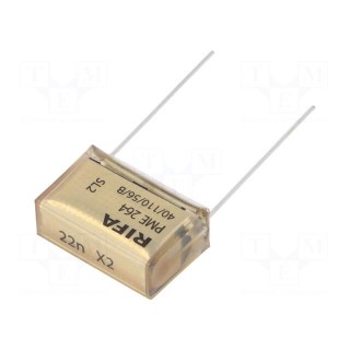 Capacitor: paper | X2 | 22nF | 660VAC | 20.3mm | ±20% | THT | PME264