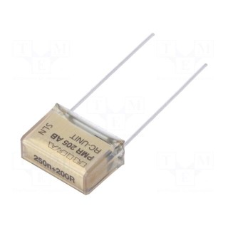 Capacitor: paper | X2 | 250nF | 125VAC | 15.2mm | ±20% | THT | PMR205