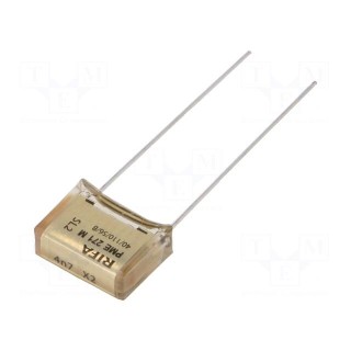 Capacitor: paper | X2 | 4.7nF | 275VAC | 10.2mm | ±20% | THT | PME271M