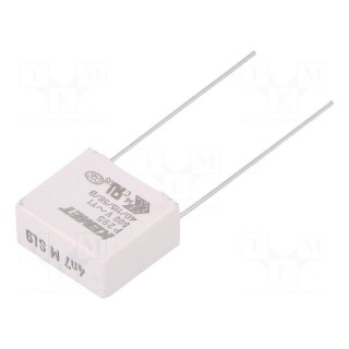 Capacitor: paper | Y1 | 4.7nF | 500VAC | 15mm | ±20% | THT | P295 | 1500VDC