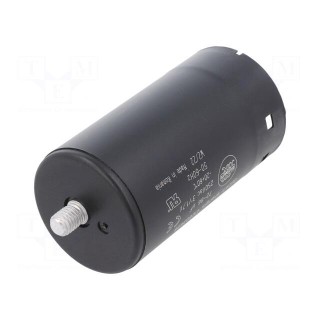 Capacitor: electrolytic | 80uF | Ø45.5x84mm | ±10% | M8 screw | 250VAC