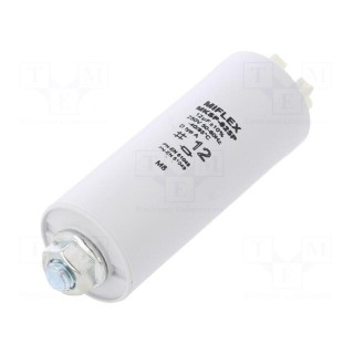 Capacitor: for discharge lamp | 12uF | 250VAC | ±10% | Ø30x83mm | 6