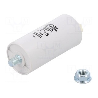 Capacitor: for discharge lamp | 18uF | 250VAC | ±10% | Ø35x73mm | 6