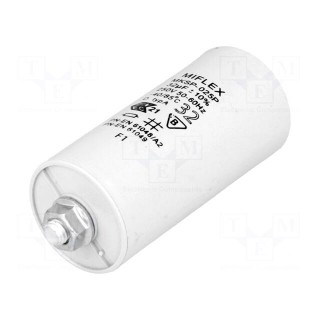 Capacitor: for discharge lamp | 32uF | 250VAC | ±10% | Ø45x83mm | V: 6