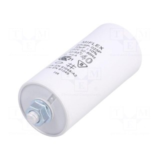 Capacitor: for discharge lamp | 40uF | 250VAC | ±10% | Ø45x95mm | 6