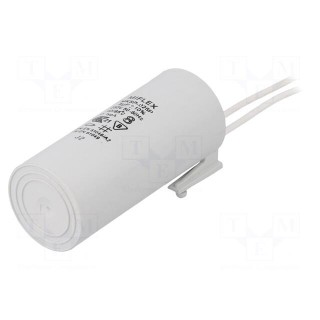 Capacitor: for discharge lamp | 8uF | 250VAC | ±10% | Ø30x70mm | 9