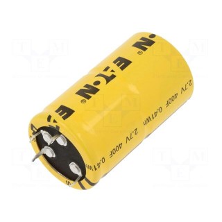 Supercapacitor | SNAP-IN | 400F | 2.7VDC | -5÷10% | Ø35x63mm | 3.2mΩ
