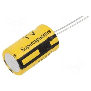 Supercapacitor | THT | 25F | 3VDC | -10÷30% | Body dim: Ø16.5x28.4mm