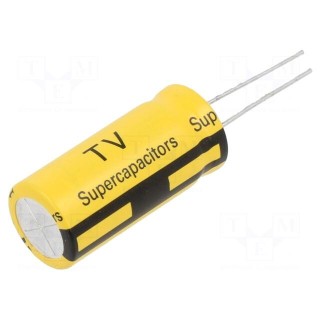 Supercapacitor | THT | 35F | 3VDC | -10÷30% | Body dim: Ø16.5x38mm | 15mΩ