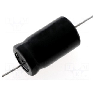 Capacitor: electrolytic | bipolar | THT | 3.3uF | 100VDC | Ø10x30mm