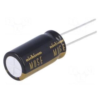Kondensators: elektrolītiskais | THT | 100uF | 25VDC | Ø10x16mm | Solis: 5 mm