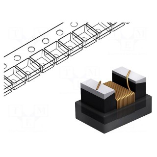 Inductor: wire | SMD | 0805 | 3.9uH | 95mA | 3.6Ω | ftest: 7.9MHz | ±10%